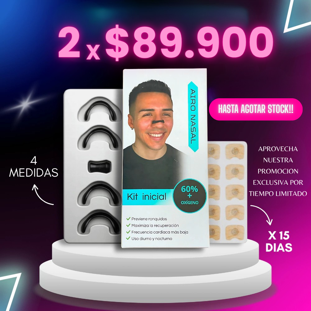 Kit inicial - Airo Nasal - Dilatador nasal magnético