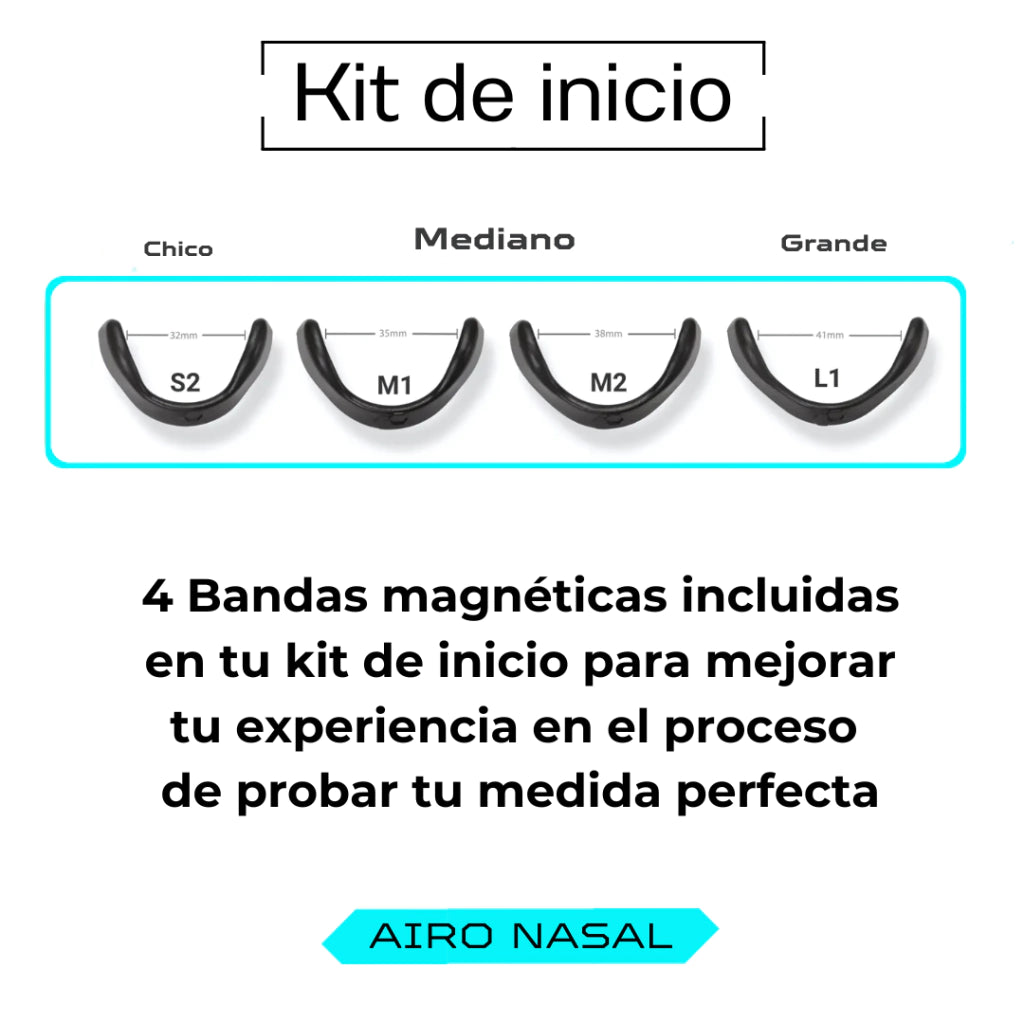 Kit inicial - Airo Nasal - Dilatador nasal magnético